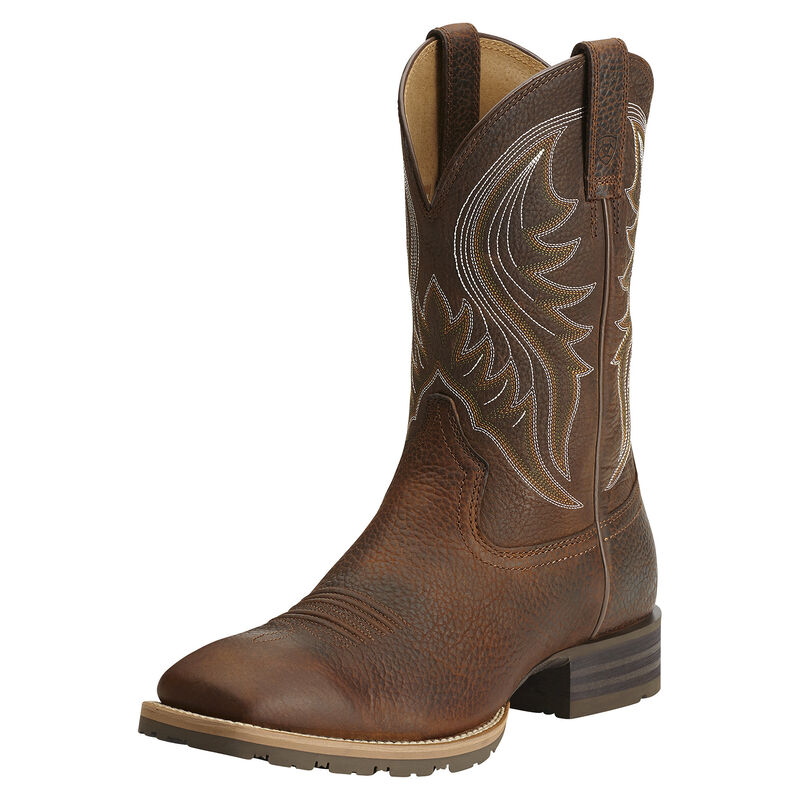 ARIAT MEN'S Hybrid Rancher Western Boot Brown Oiled Rowdy 10014070 - Boots  Boots Boots